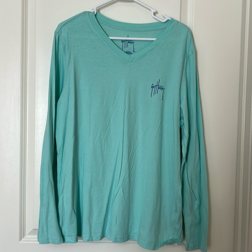 Guy Harvey Long Sleeve V-Neck Tee. Size XL